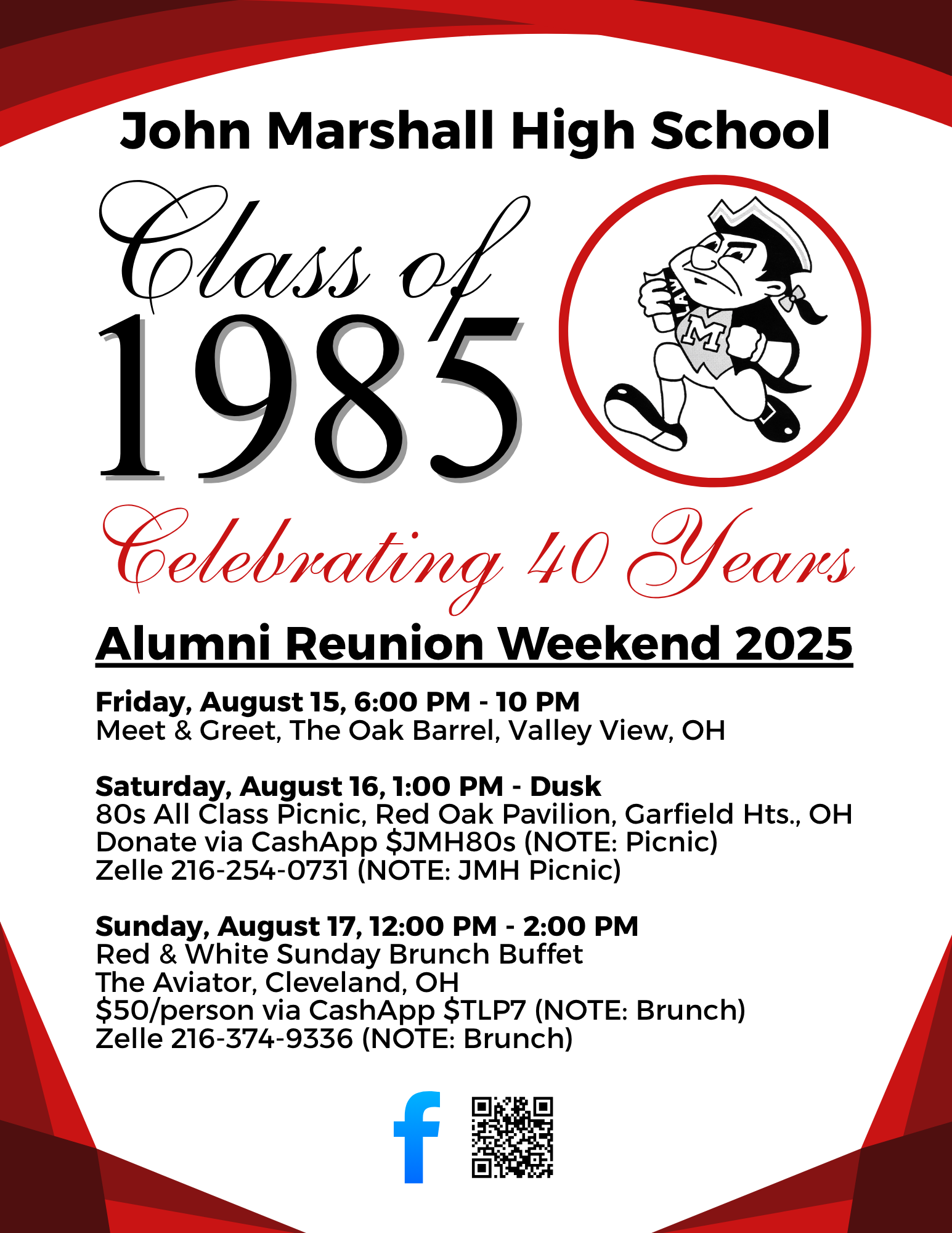 JMH85 40th Reunion Flyer